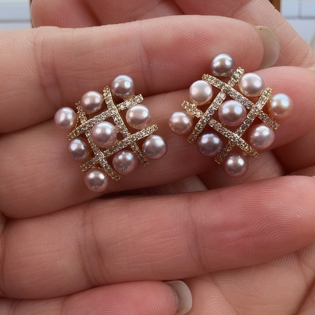 未镶嵌耳饰淡水珍珠