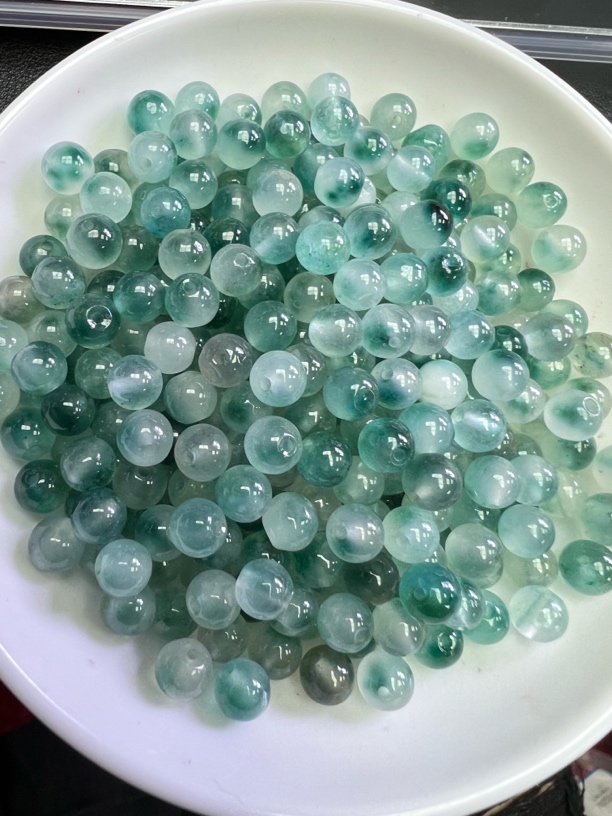 天然珠宝玉石  蓝飘花A91  10mm  25颗（赠弹力绳）