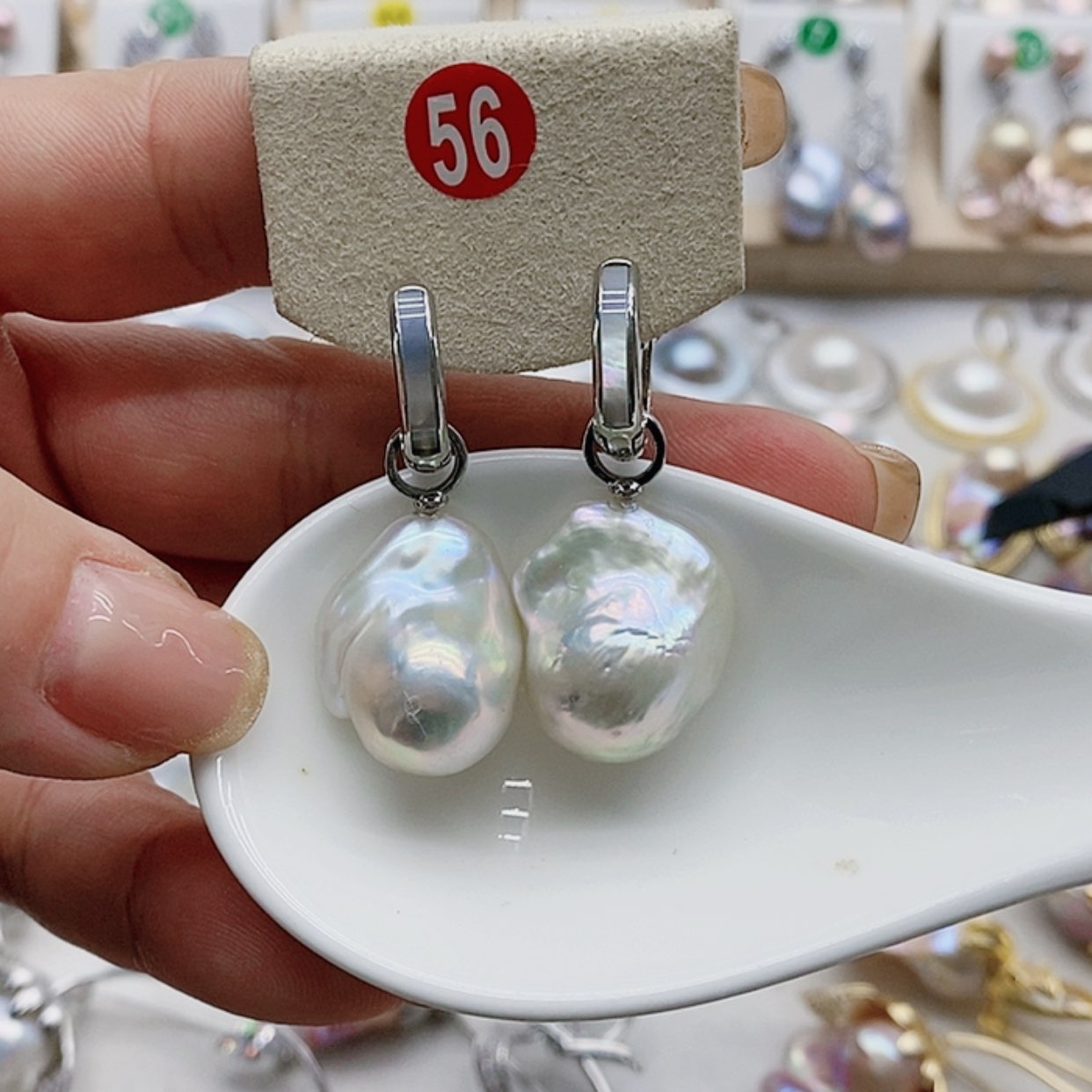 【闪购商品】淡水珍珠耳饰银S925镶嵌