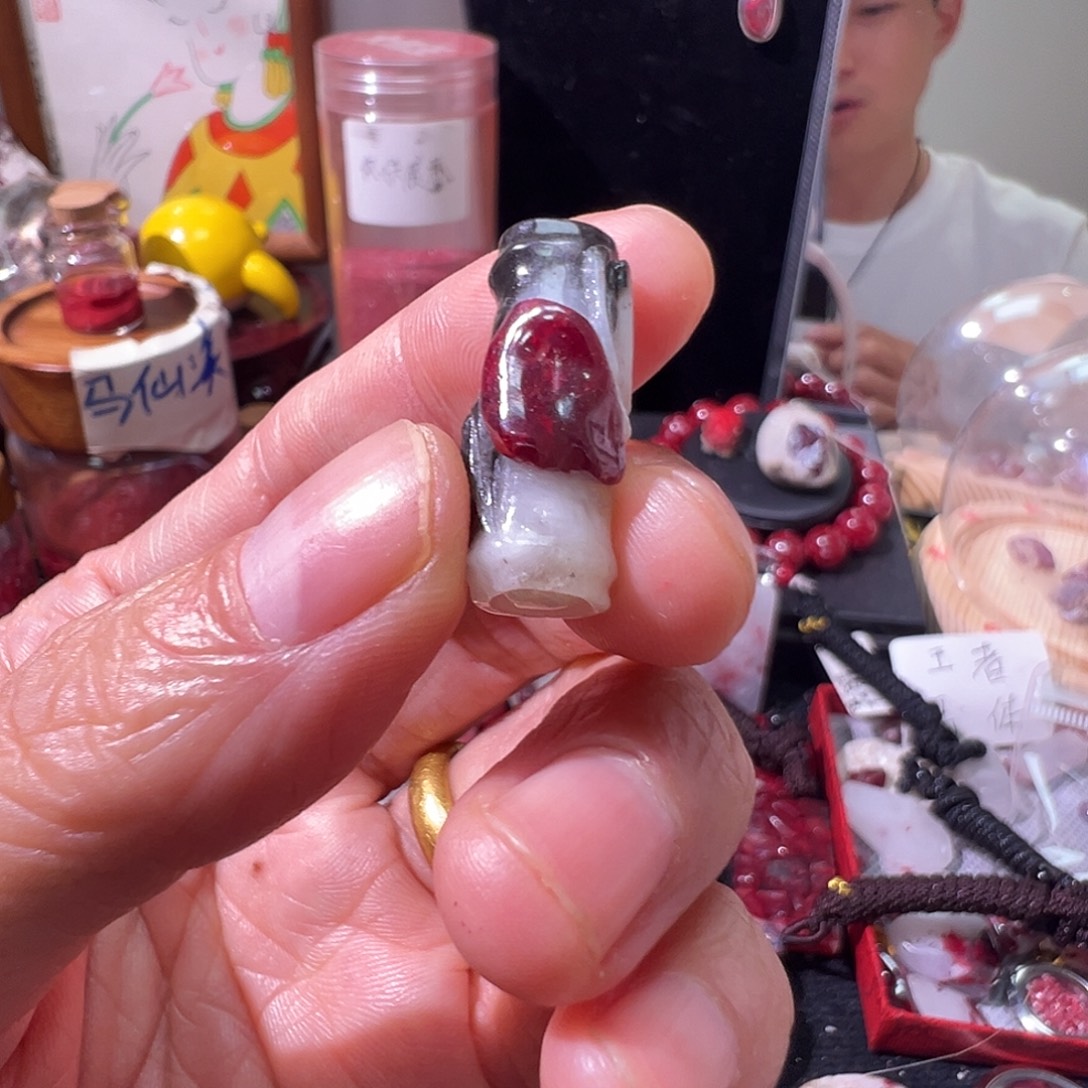 陈***筠天然辰砂节节高升