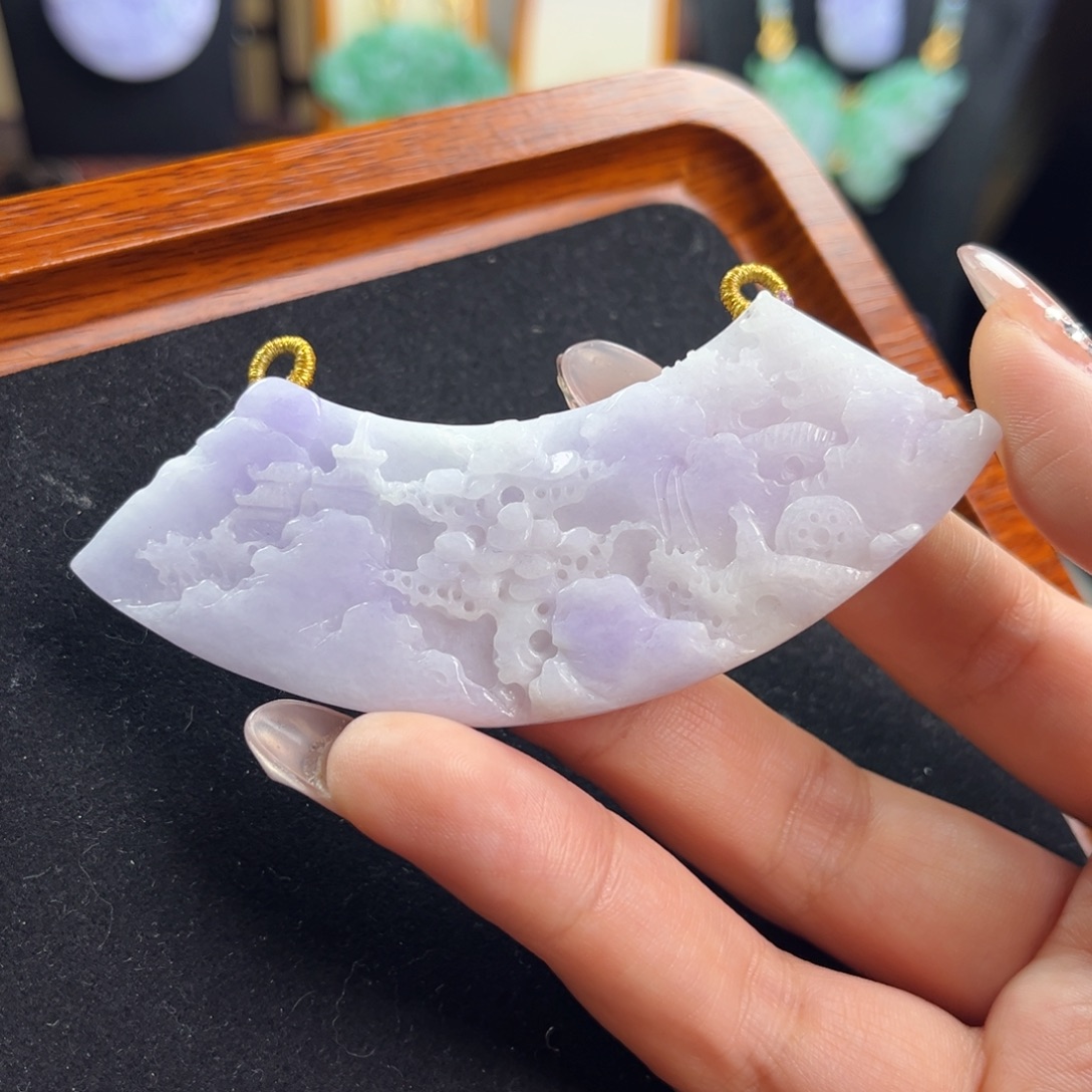 颈饰未镶嵌翡翠紫