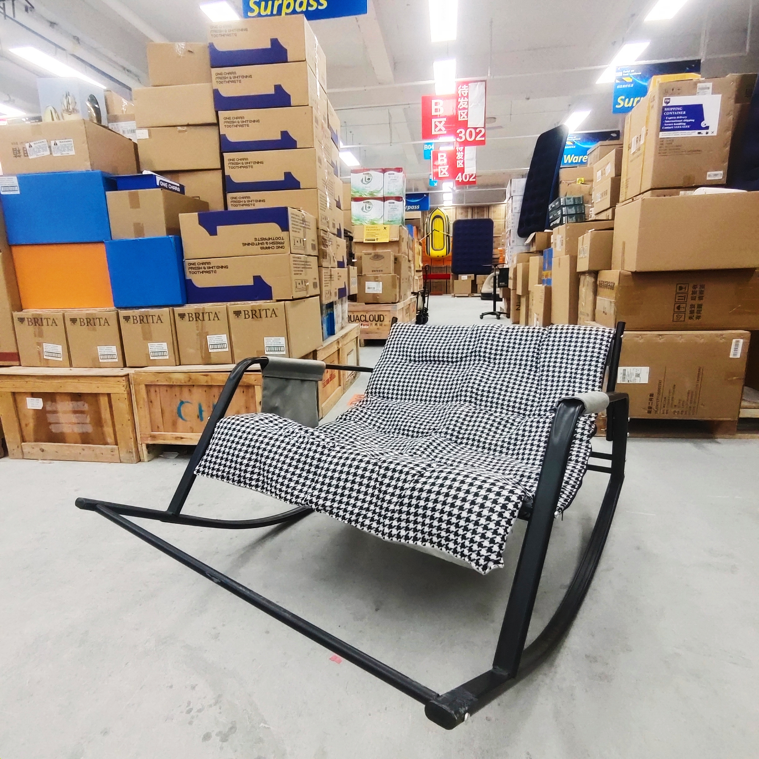 双人摇摇椅懒人躺椅客厅折叠椅子可躺坐午睡椅阳台沙发椅2MG