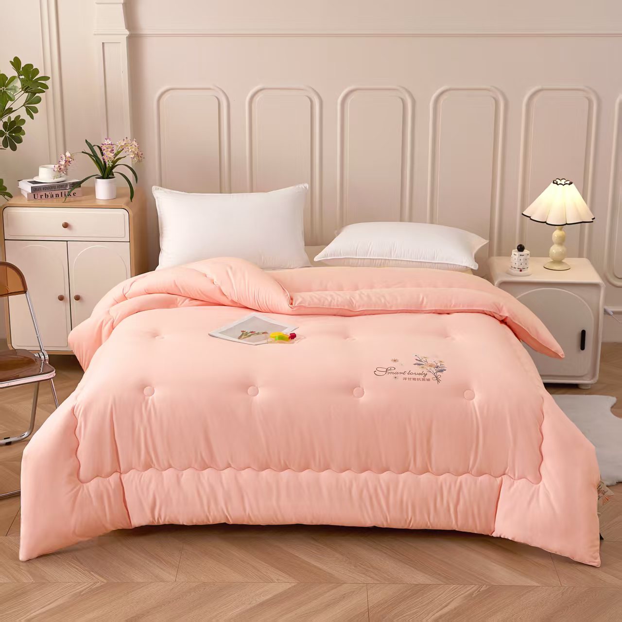 冬被洋甘菊被子亲肤加厚单人学生宿舍秋冬被粉色