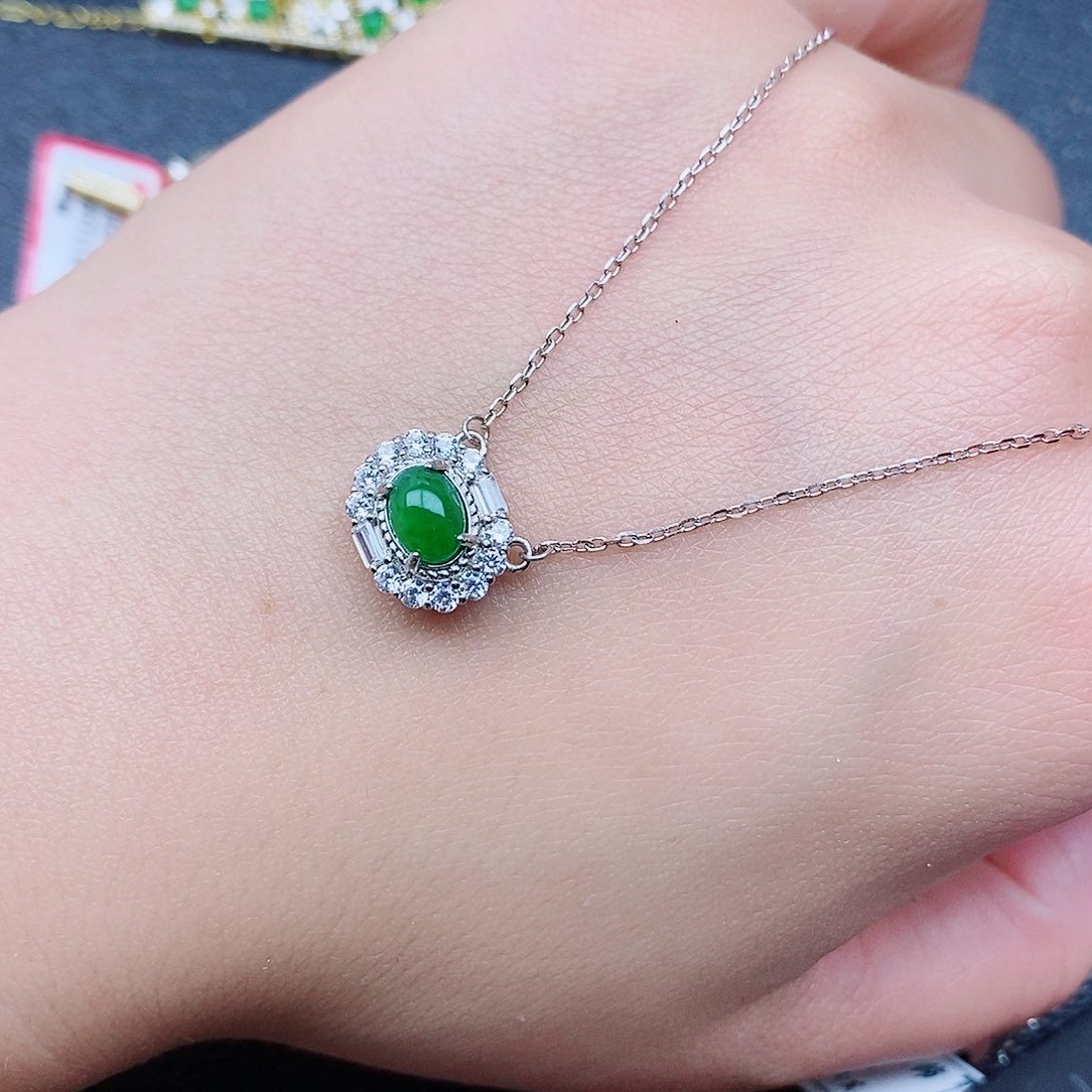 银S925镶嵌戒指翡翠