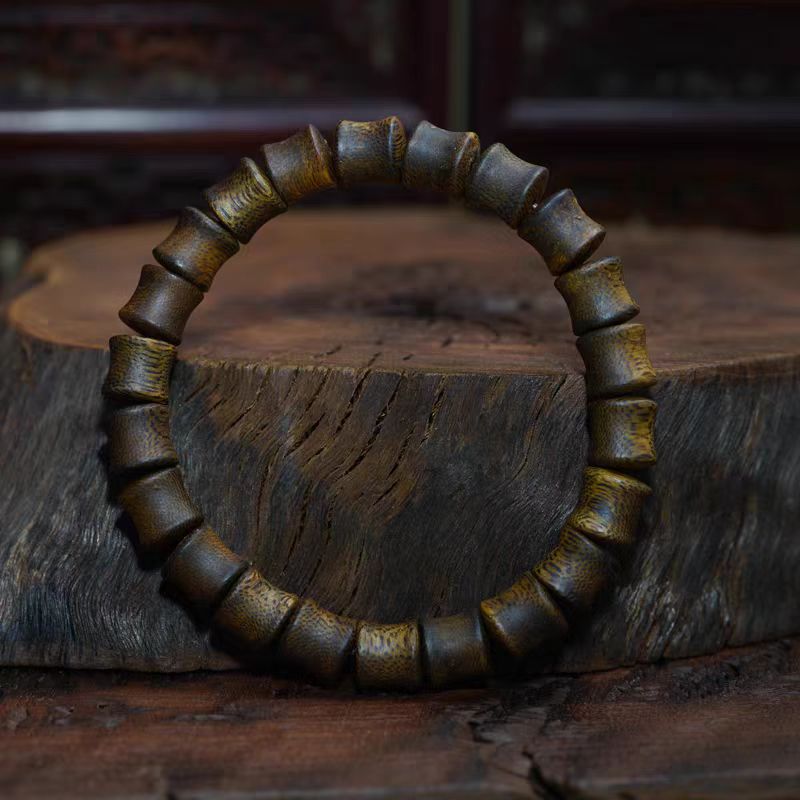 沉香奇楠0.9竹节随型手串7克＋沉香手串