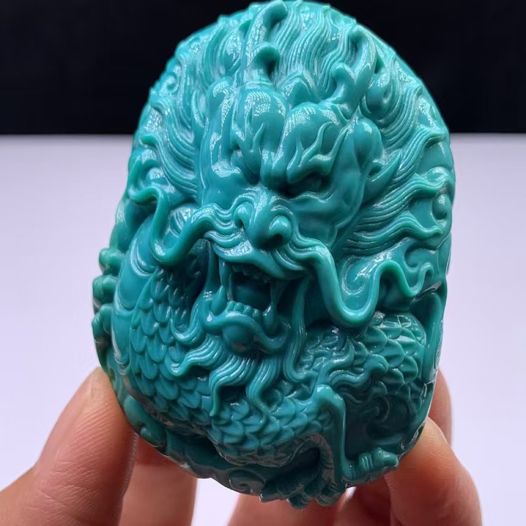 纯手工精雕霸王龙颈饰挂件