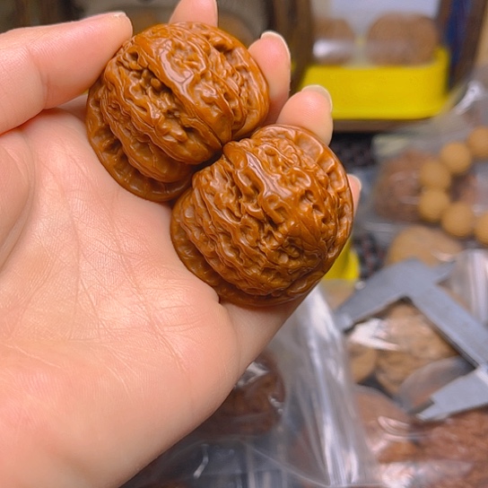 吊坠文玩核桃白狮子