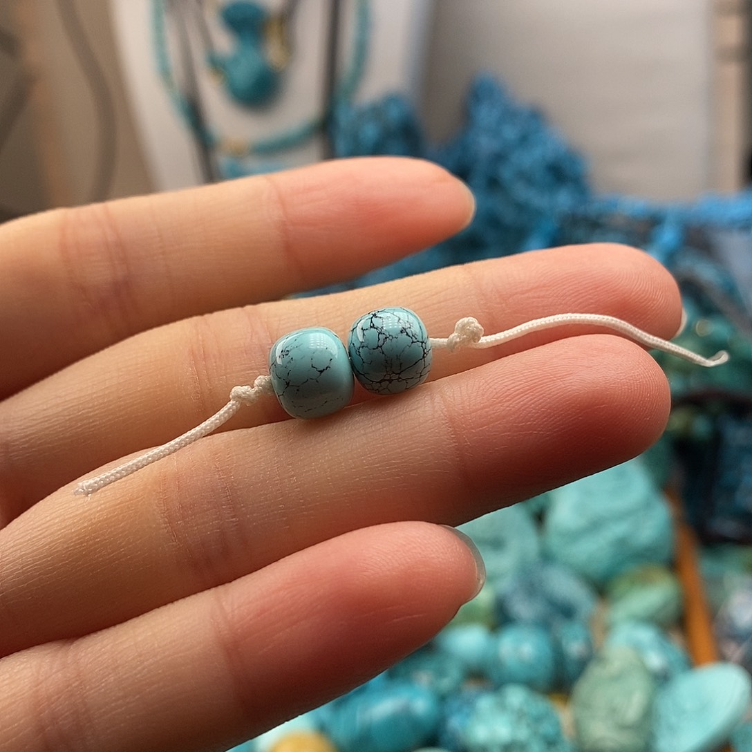 绿松石银S925镶嵌珠宝半成品