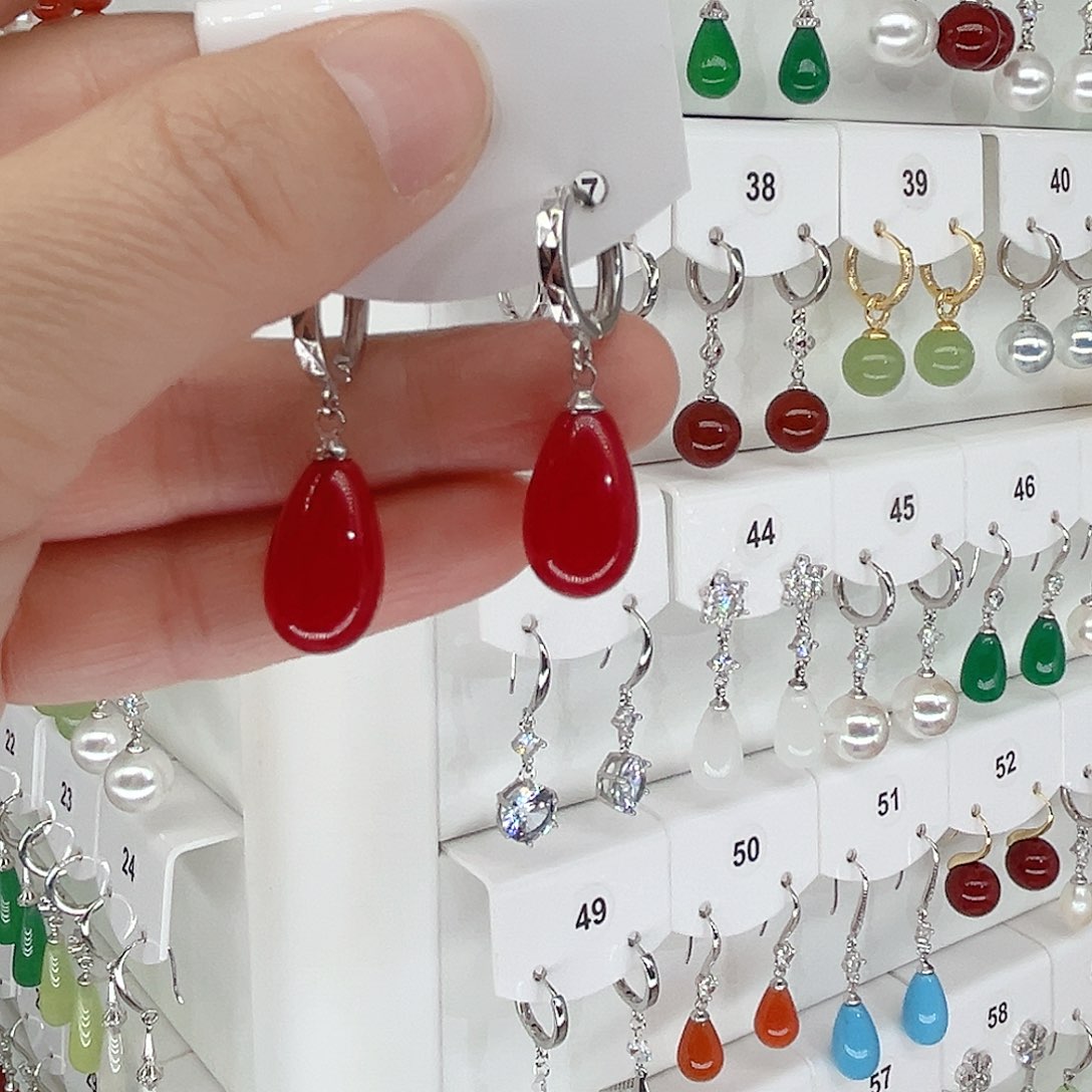 足银镶嵌耳坠淡水珍珠独**舞