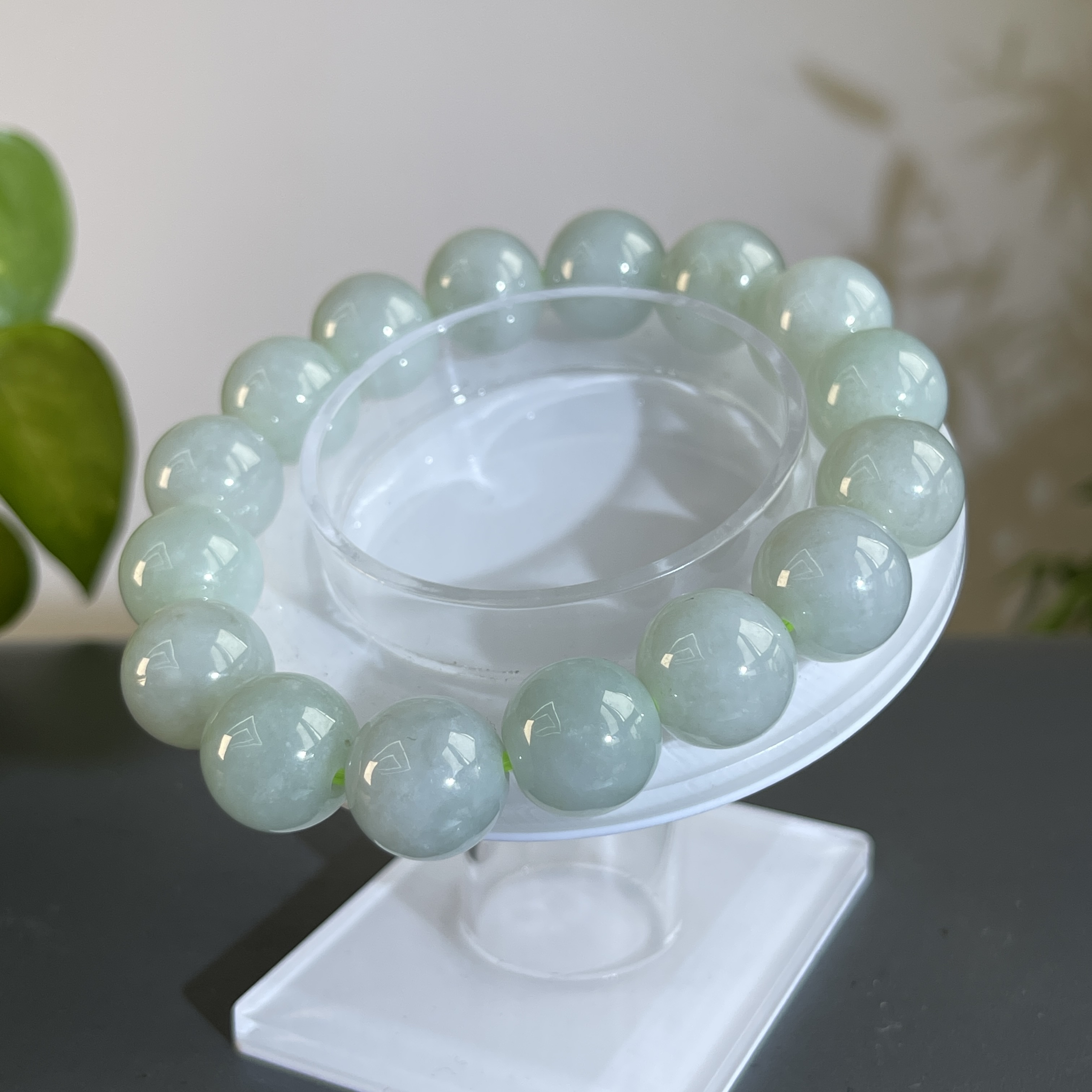 JCB06-87  天然缅甸A货翡翠  翡翠手串