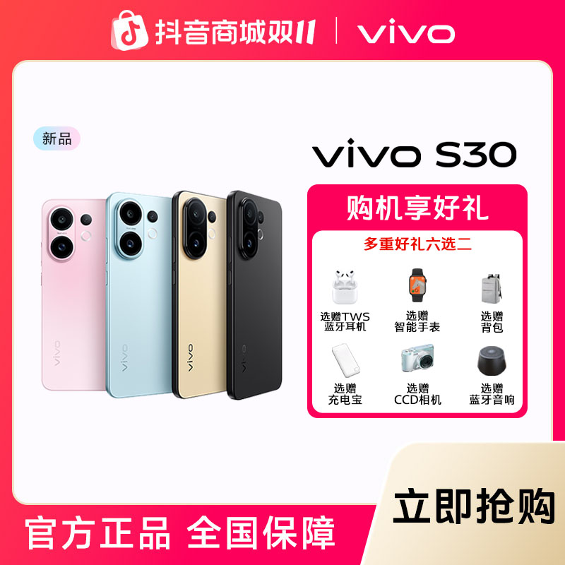 【国家补贴&双11】vivo S30 多彩直屏智能5G手机