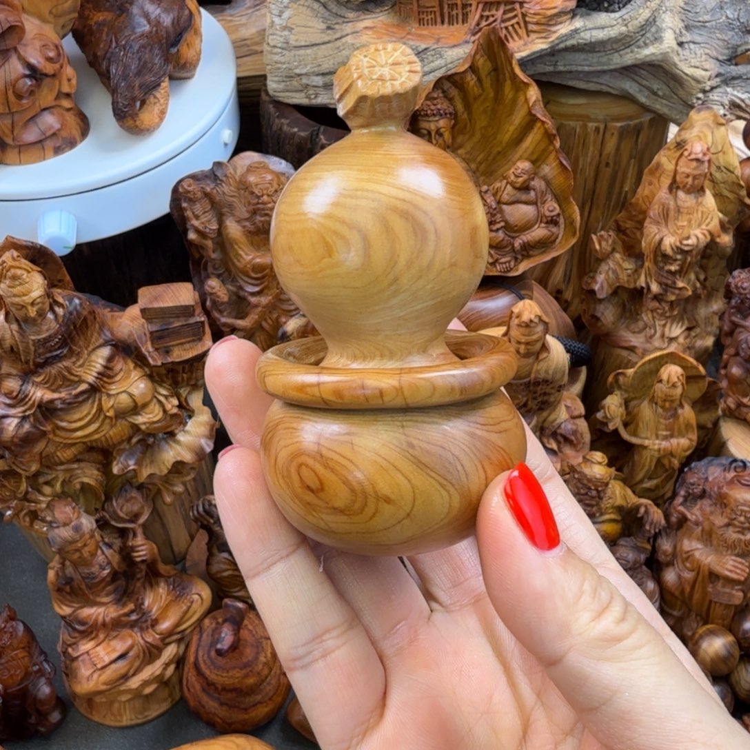 真***义柏木手工跑环葫芦