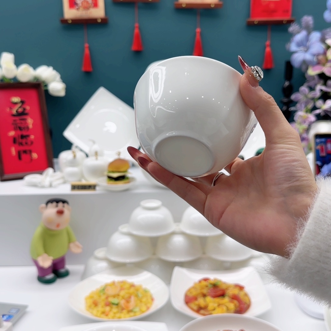 瓷用****5金顶小碗5个