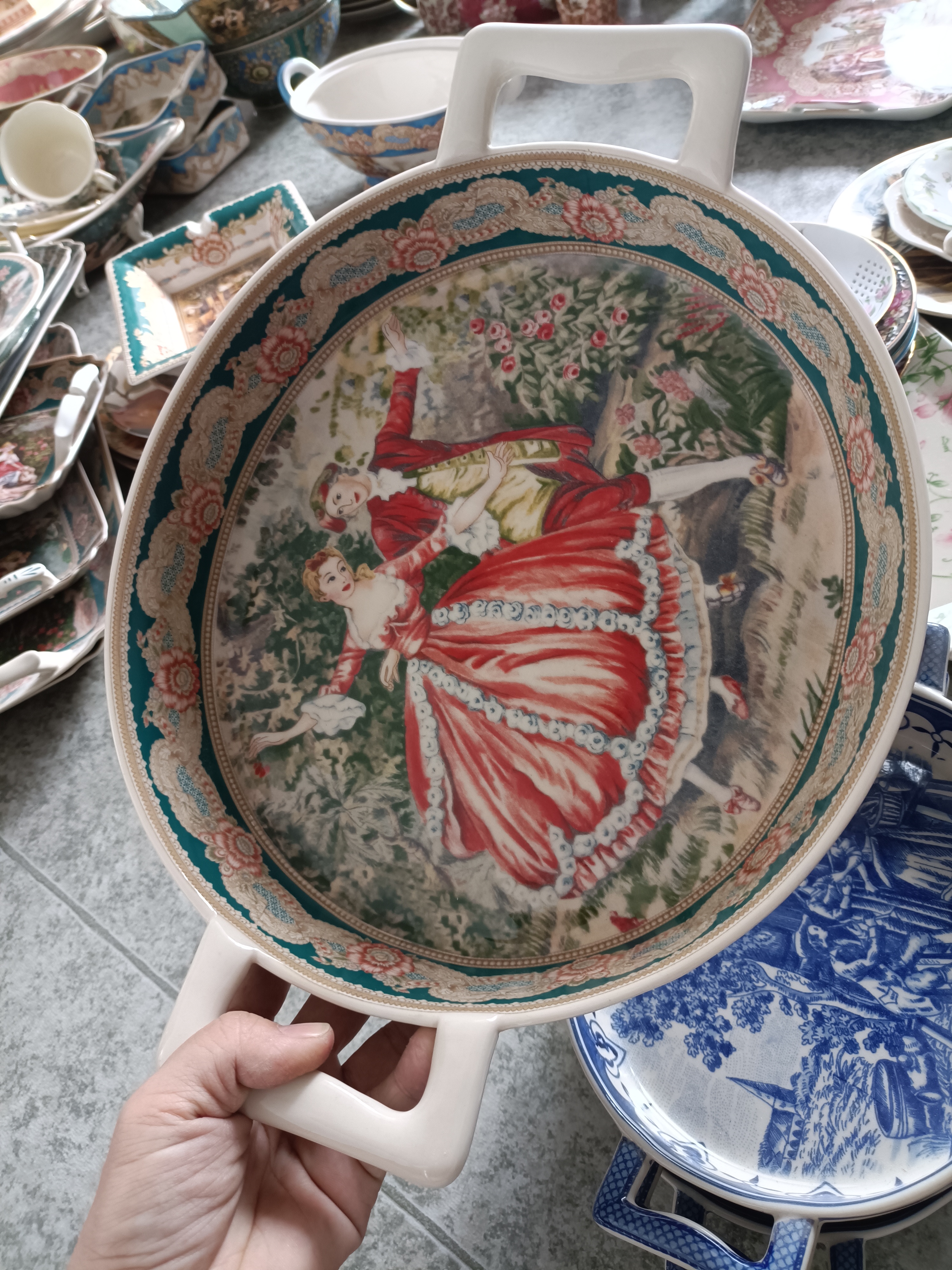 雅顿黑瓷绿色罗密欧与朱丽叶大号烤盘