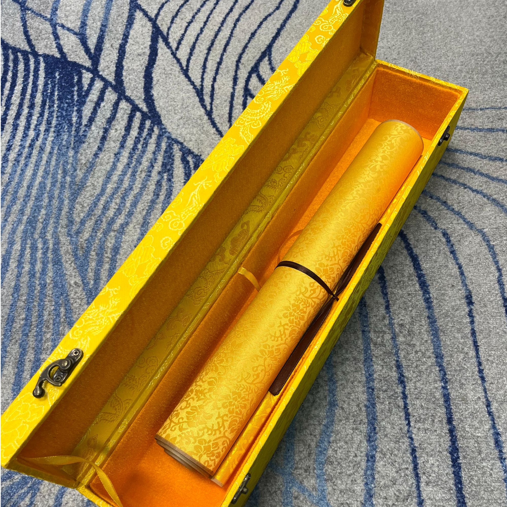 齐振家手绘【熊猫颂】700X45cm手卷送锦缎礼盒收藏送礼作品