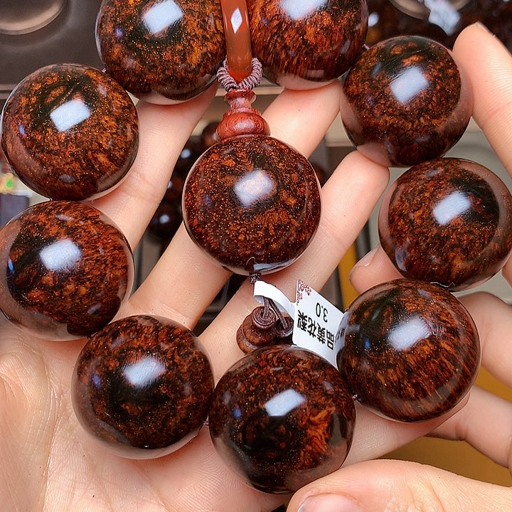 花梨木类手串/手链黄花梨风化料老挝花梨土埋料3.0