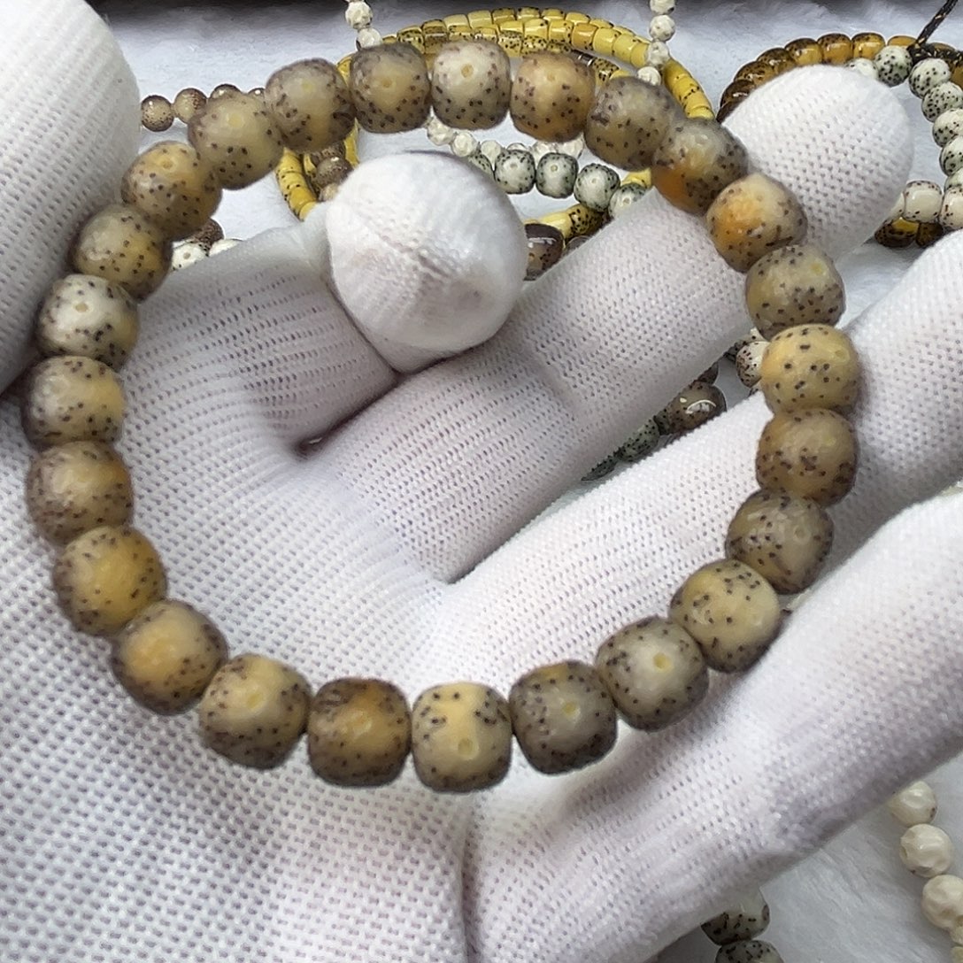 月***甜星月菩提吊坠水波纹火烧云双留白