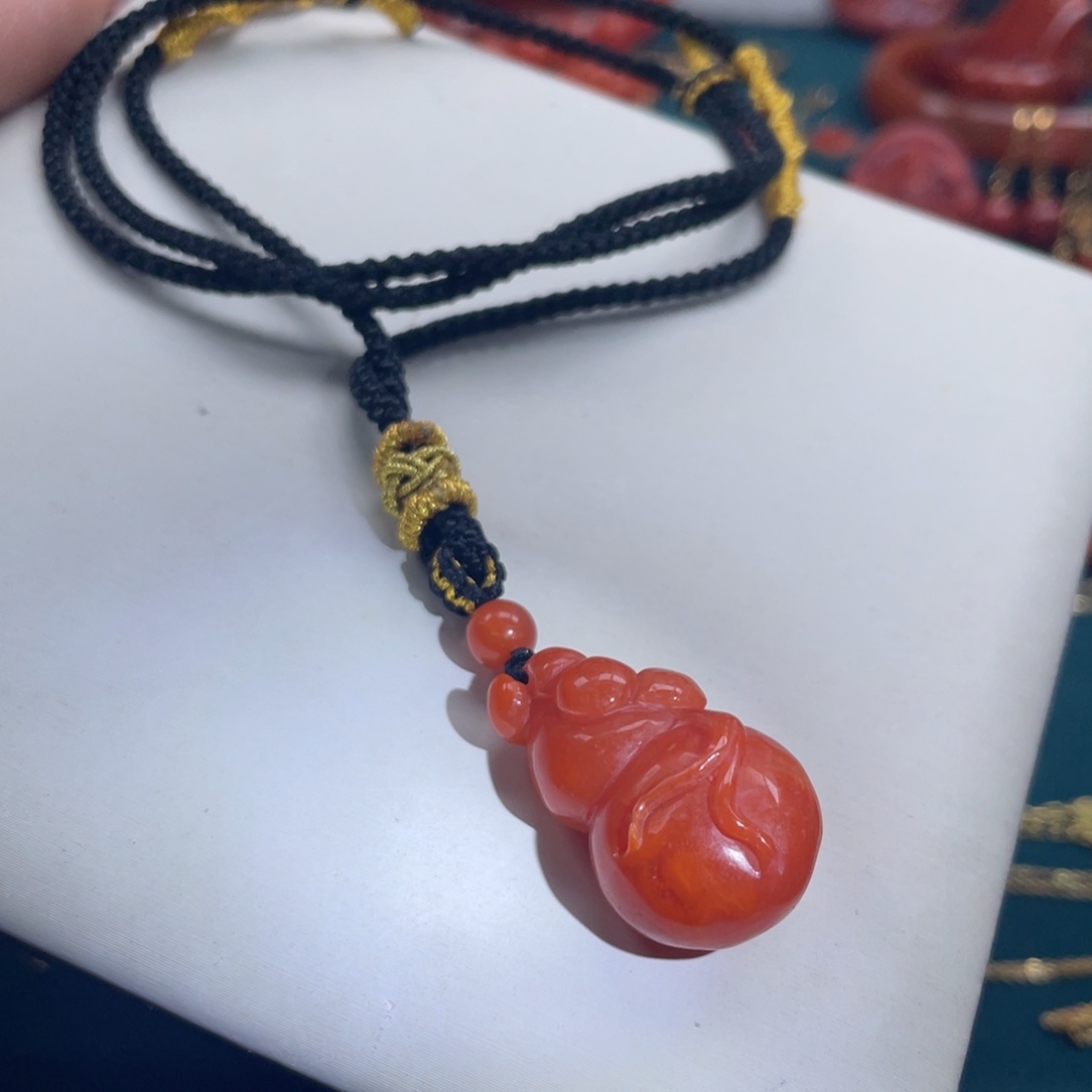 南红玛瑙保山满肉南红葫芦吊坠未镶嵌