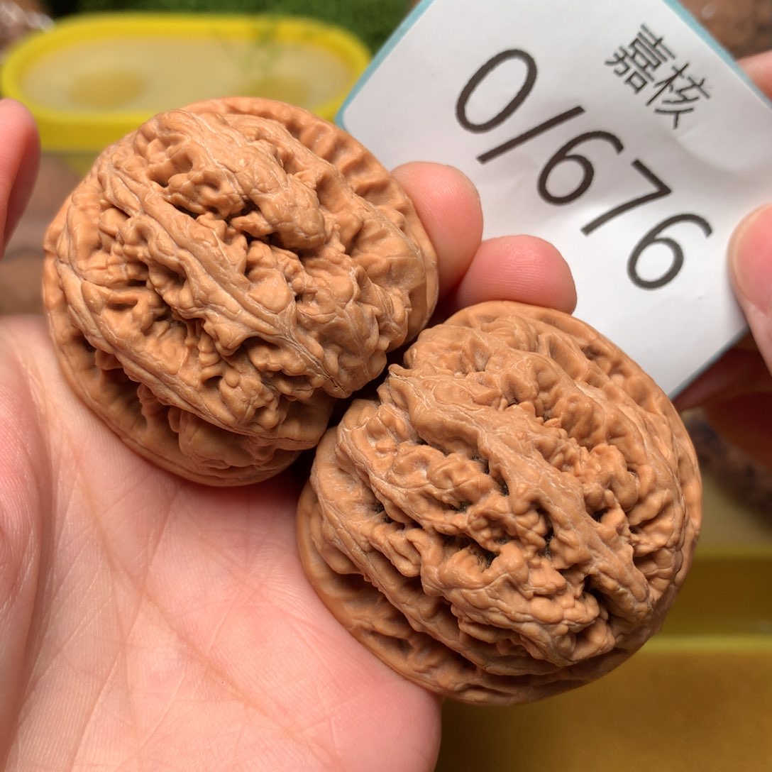 文玩核桃把件肉球粗筋45