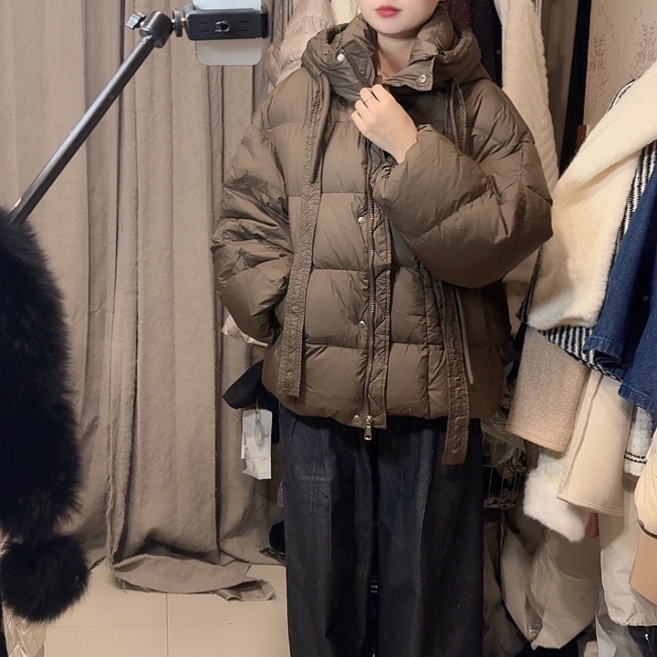 全新微瑕灰咖色外套绒150克