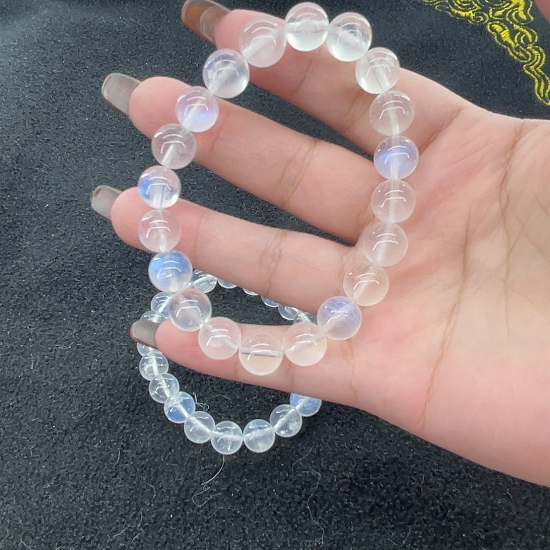 未镶嵌长石手链蓝月光9mm