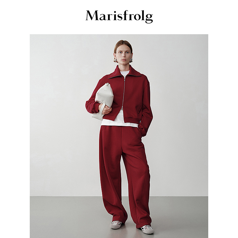 【琉璃红裤子】Marisfrolg玛丝菲尔运动时尚休闲百搭裤子A1EG44665