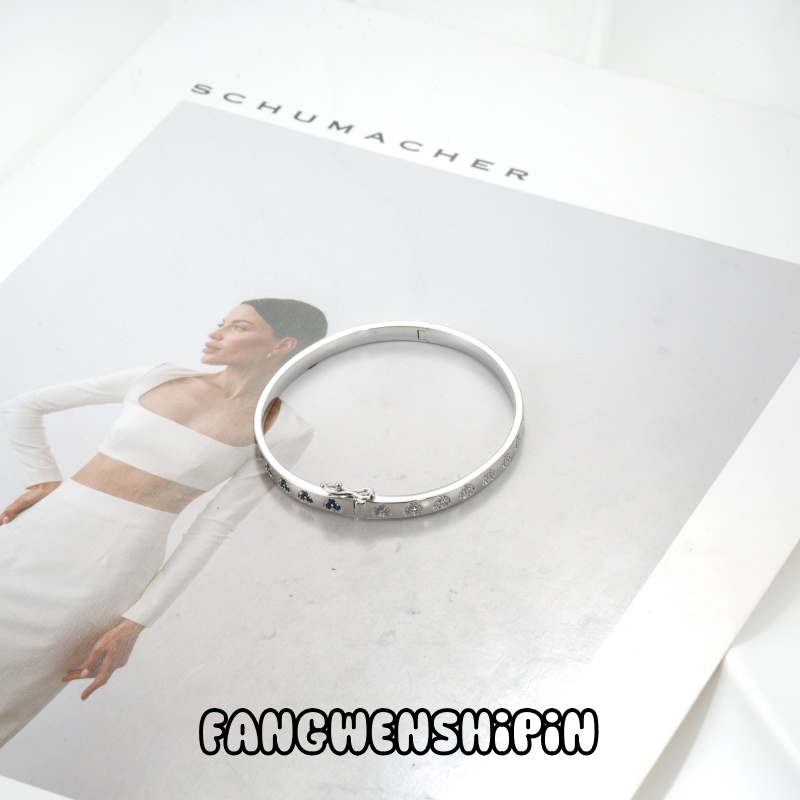 铜合金合成锆石手镯 手镯光面气质小众CNC工艺1293（圈口56mm)