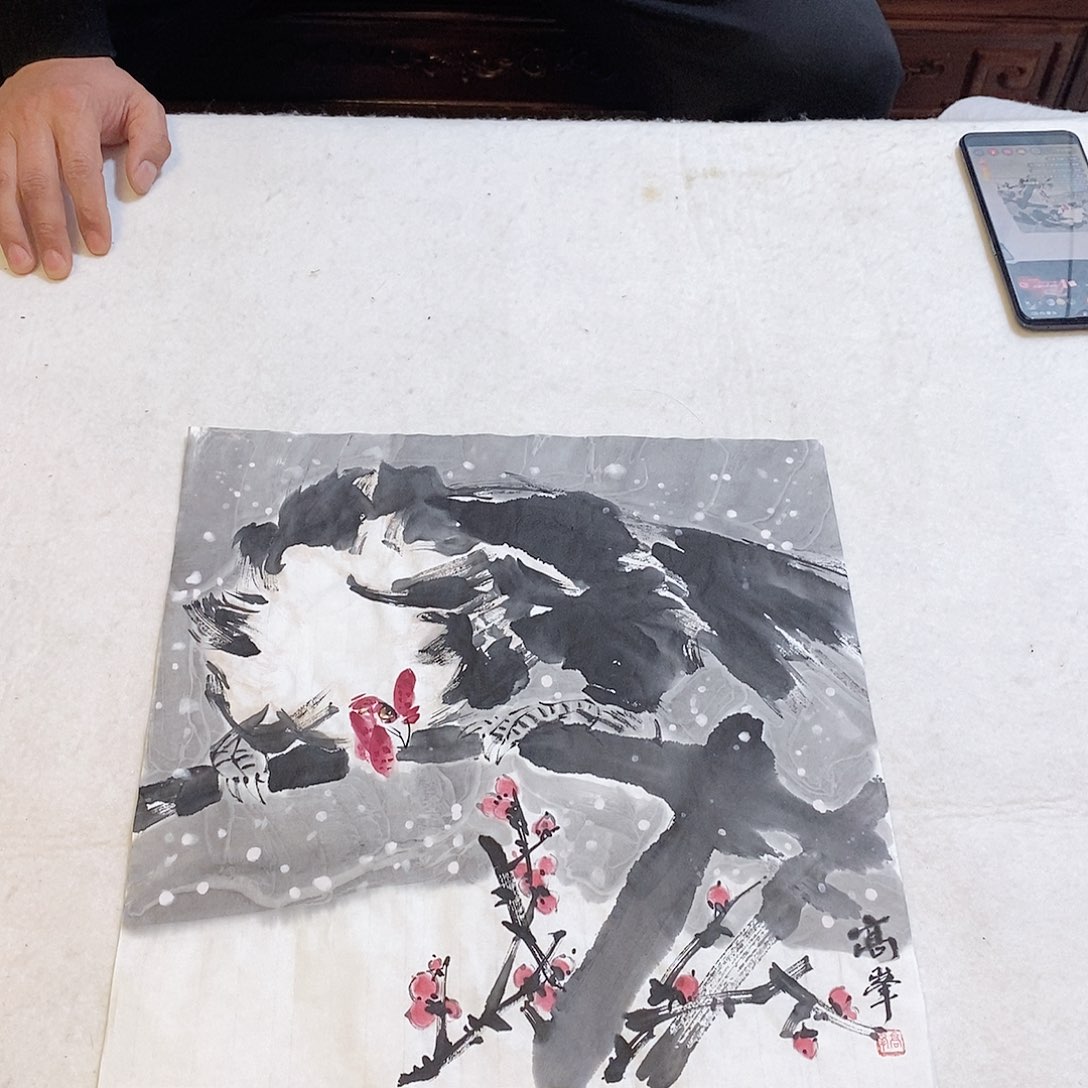 国画高峰手绘写意画