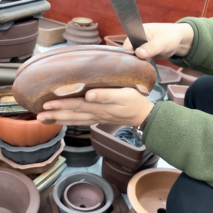 紫砂花盆紫砂的颜色很好看呀