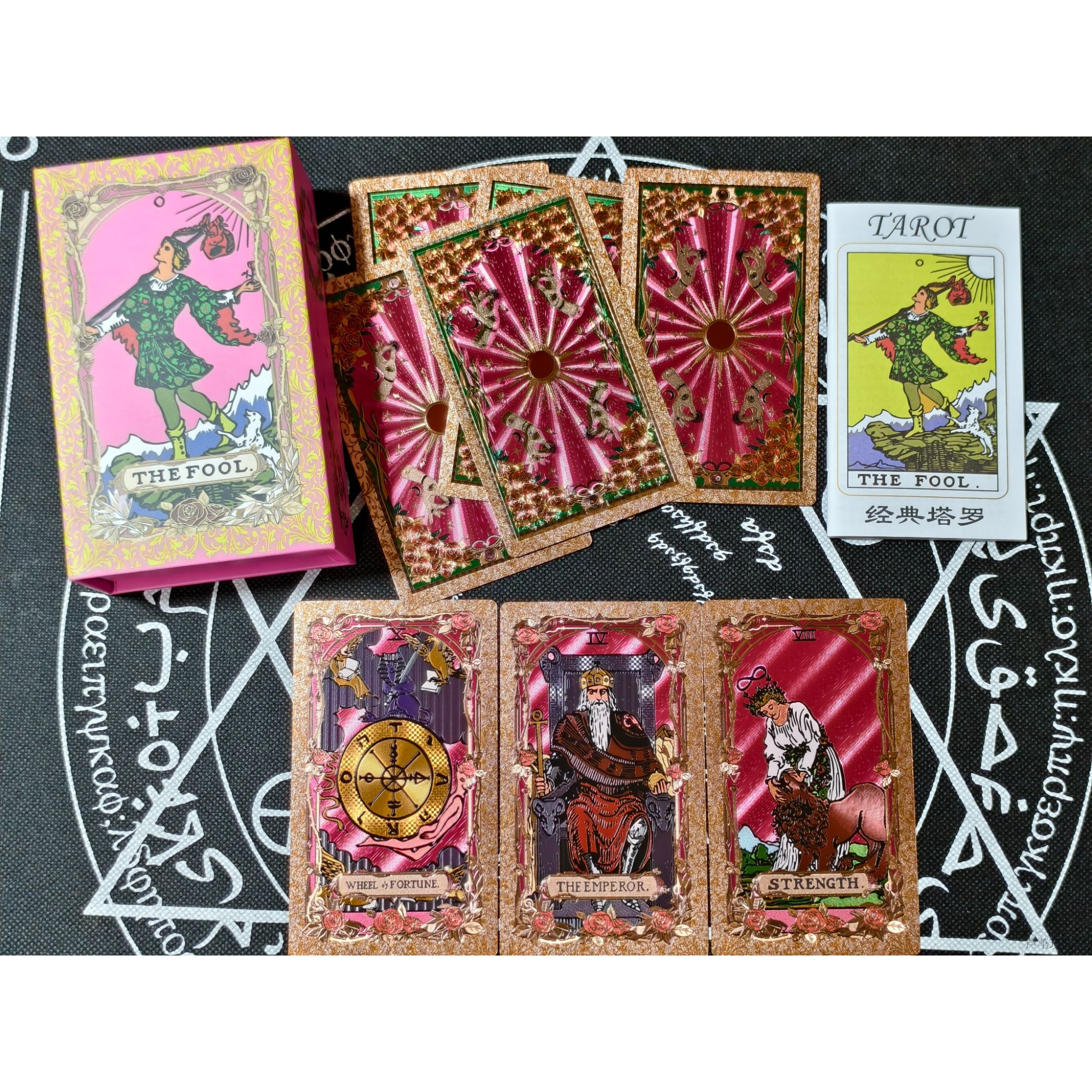 正版授权新款韦特塔罗牌典藏版78张全套PVC烫金工艺附带详细说明