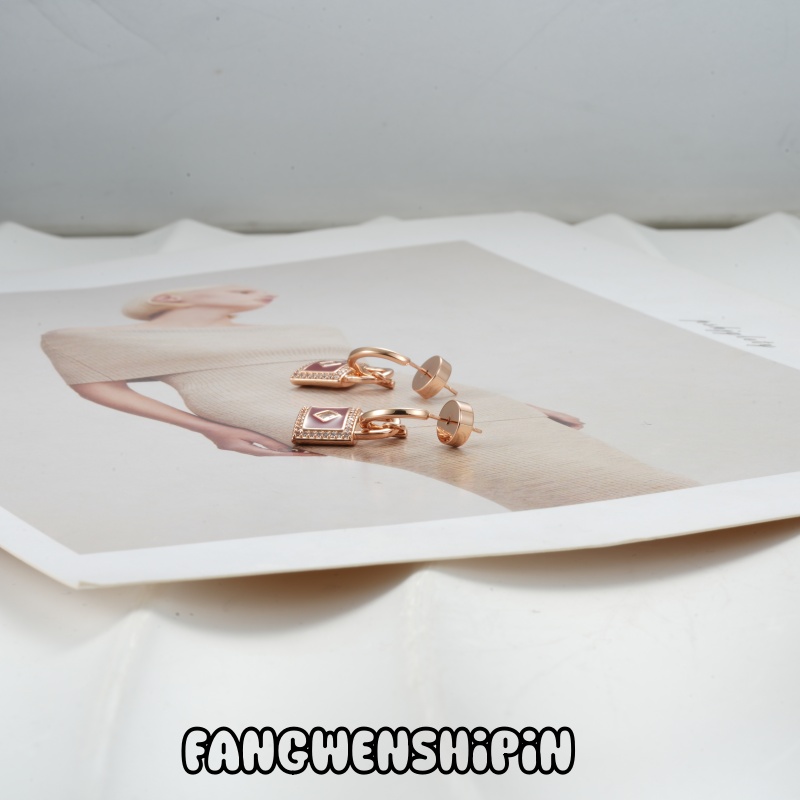 铜合金锆石耳饰 【镀K金】【925银针】耳环4898