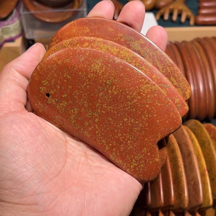 红砭石精品款刮痧板三个装