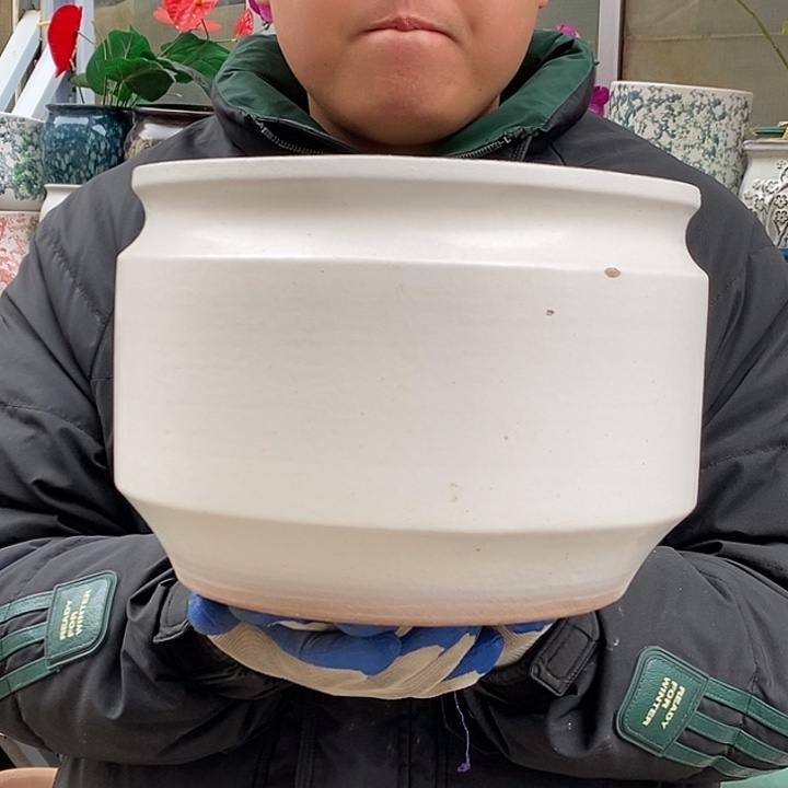 紫砂花盆口25高18处理瑕疵