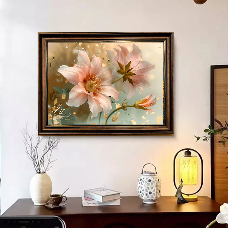 简约奶油风花卉装饰画餐厅卧室床头客厅壁画