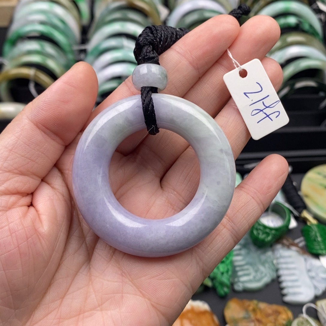 翡翠颈饰未镶嵌甜甜圈46号