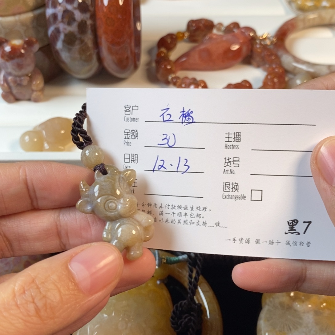 石***榴硅化珊瑚（珊瑚玉）未镶嵌颈饰