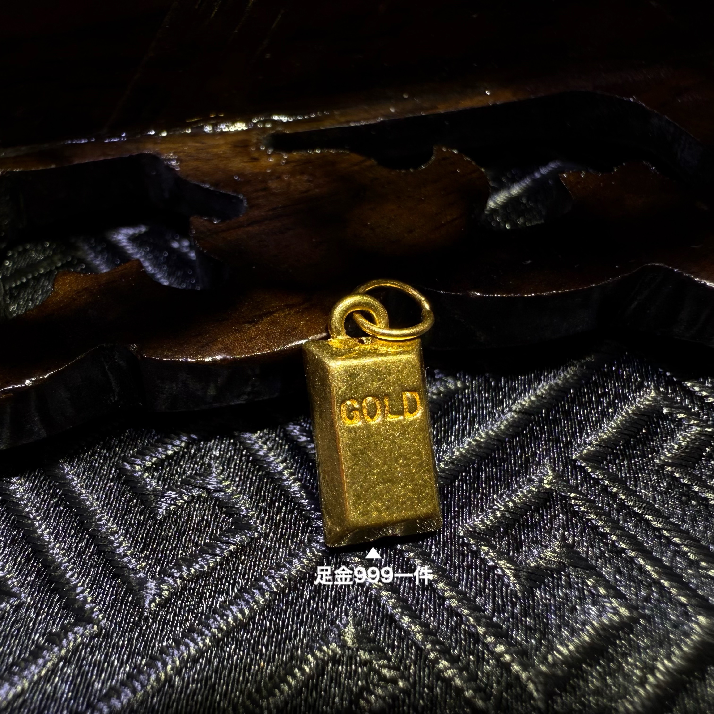 【阿平专享】足金999新款暴富金砖气质双面轻奢PAZ087{一件}