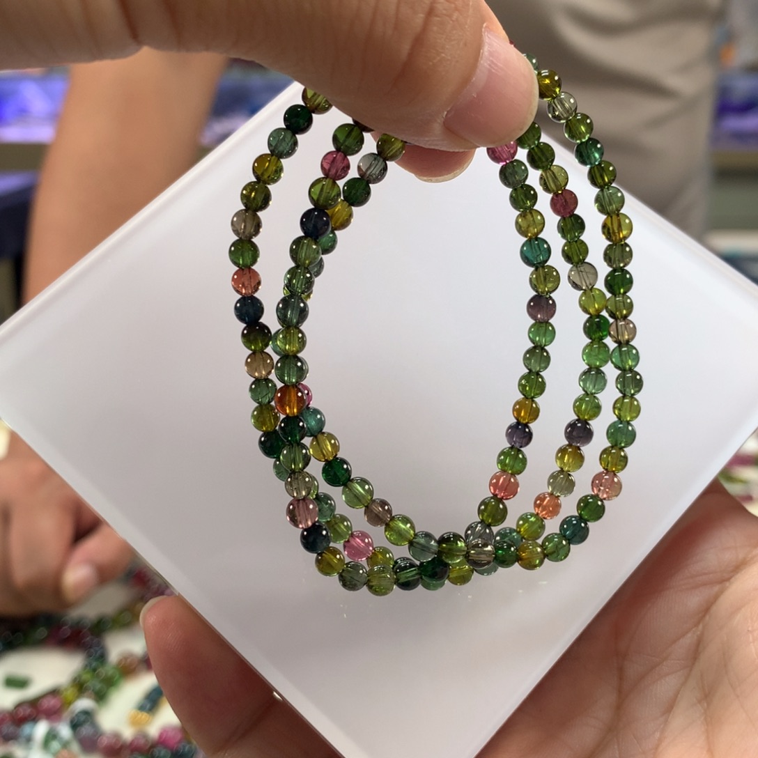 未镶嵌手链碧玺4.2左右