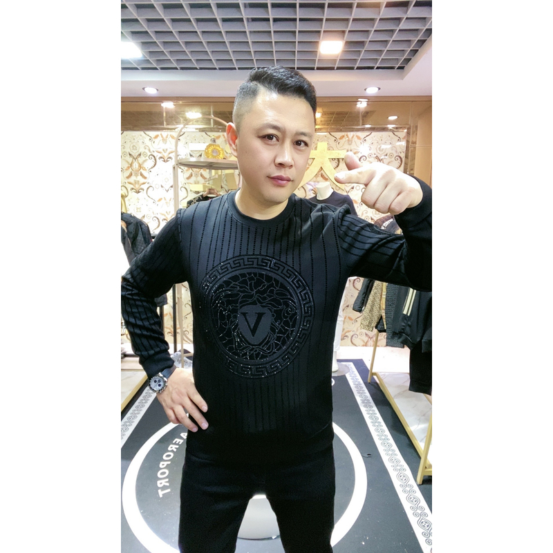 【大咖汇】冬季新款2025新款大V秋冬男士轻奢休闲卫衣男加绒保暖