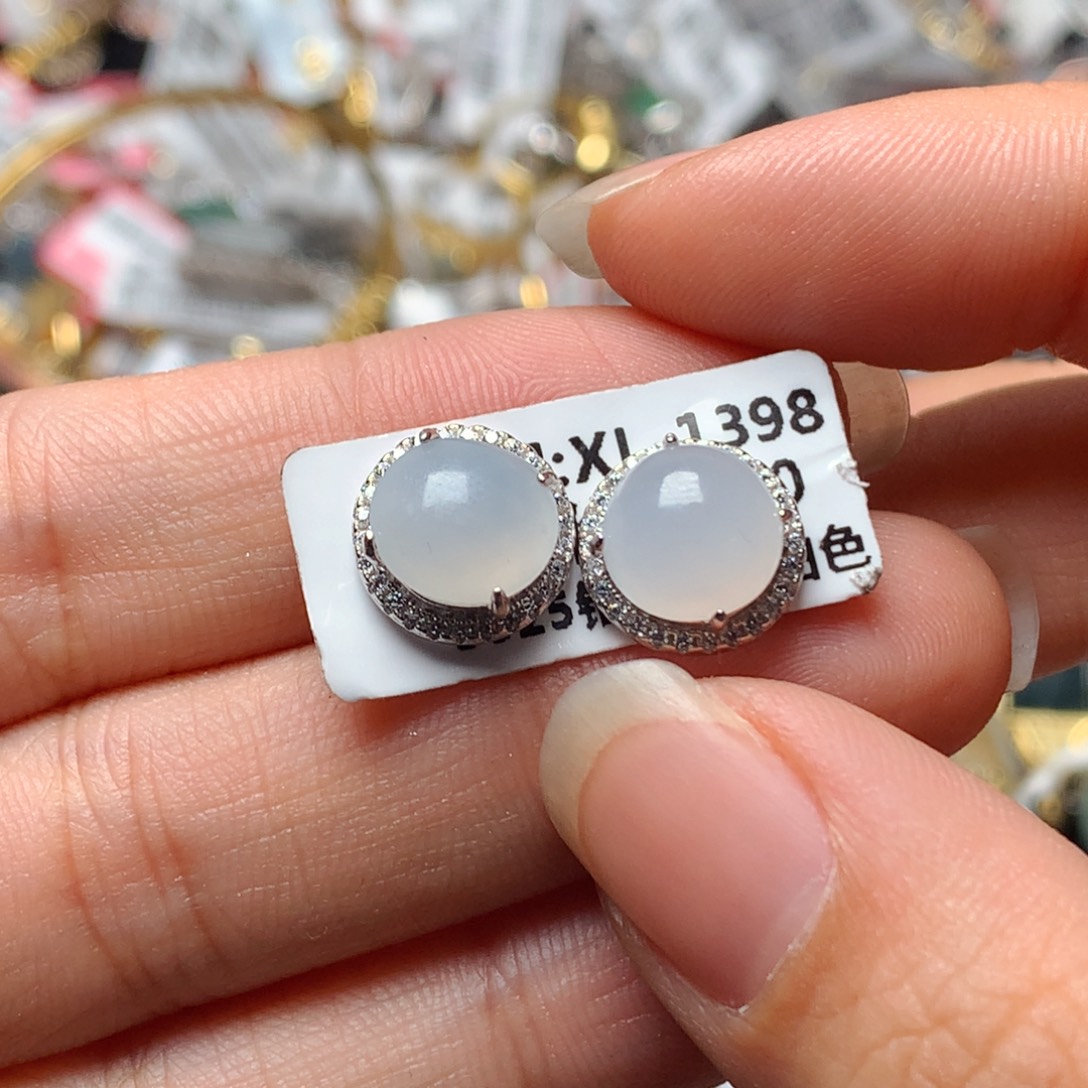 翡翠戒指银S925镶嵌天然翡翠手链