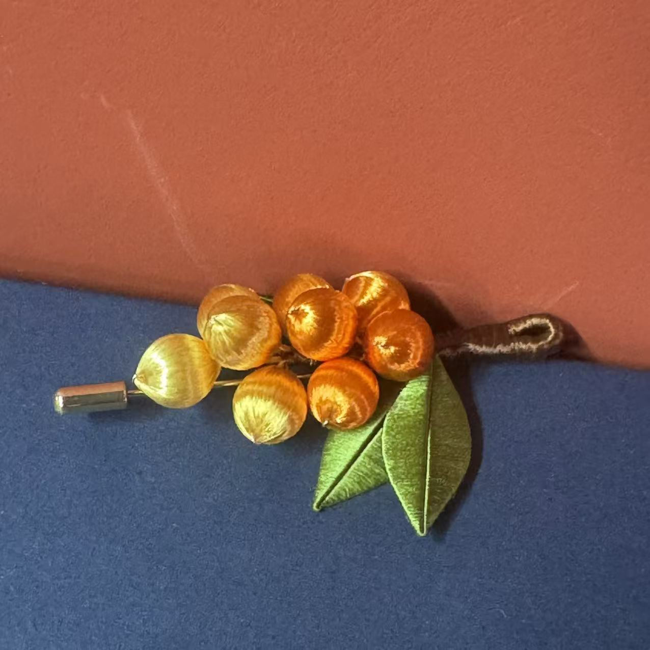 合金胸针 【葡步高升】非遗缠花纯手工葡萄胸针古风复古气质日常百