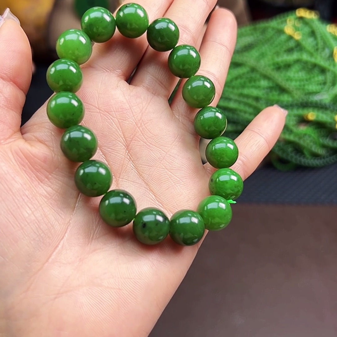 和田玉（碧玉）未镶嵌手链卡12