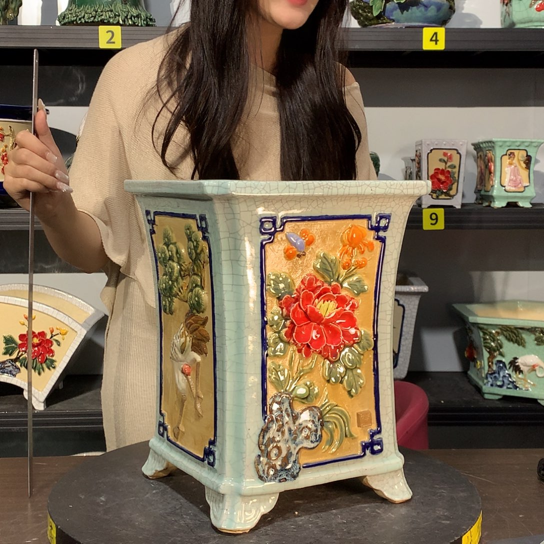 许***明高温烧制石湾盆花盆