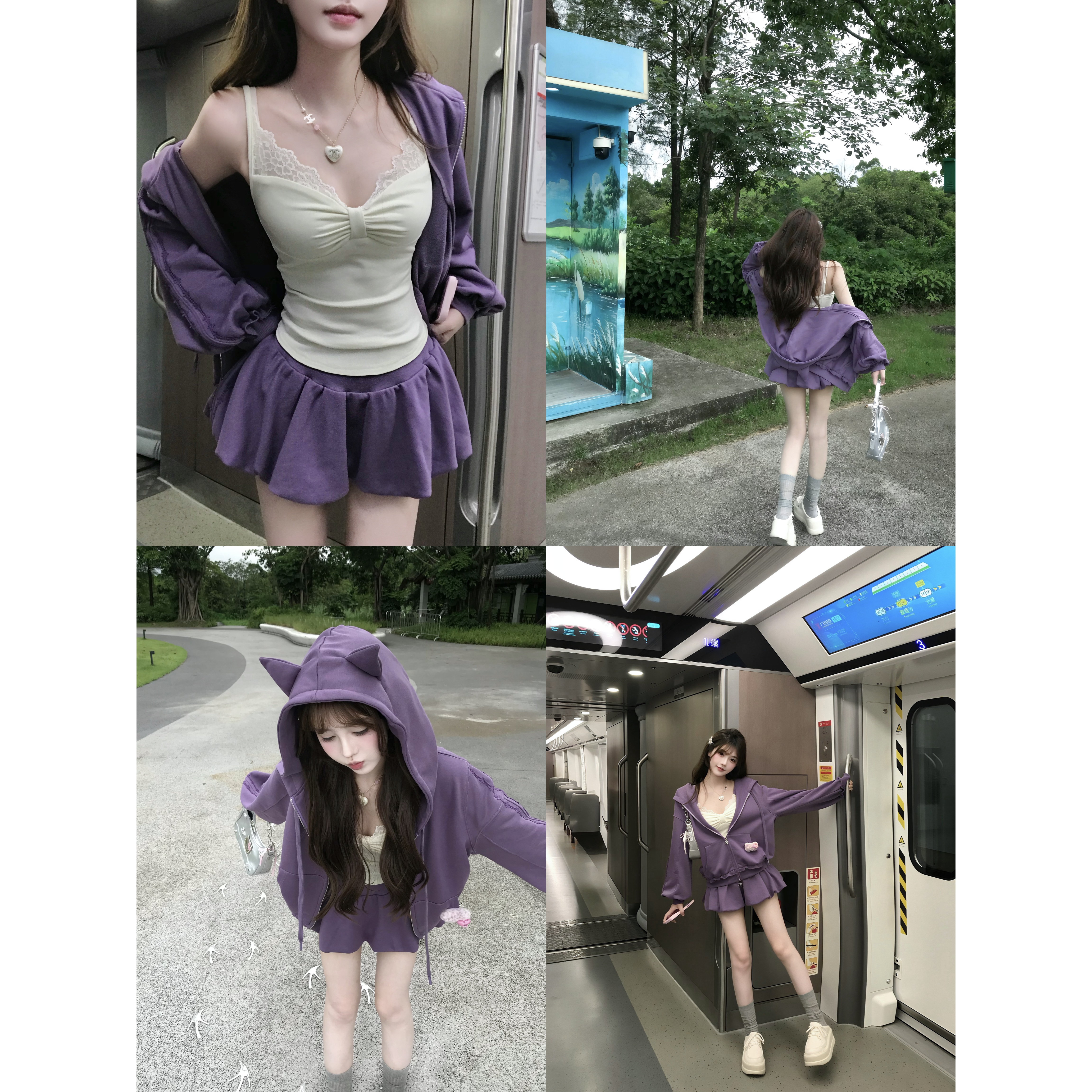 瑞茜·威瑟斯 小恶魔 秋季甜美百搭显瘦小众外衣内搭半裙R66210-1H