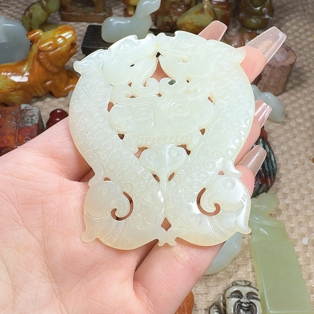 白玉菩提吊坠挂件