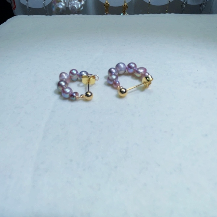 淡水珍珠耳饰未镶嵌