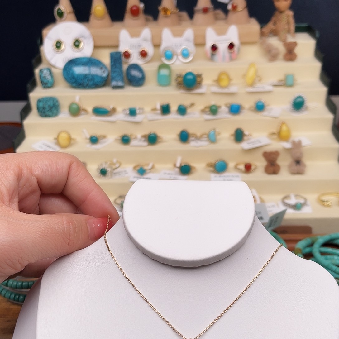 绿松石颈饰合金项链