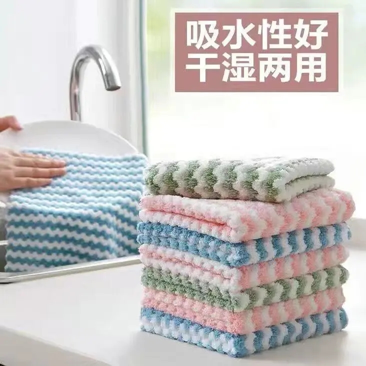 抹布吸水不掉毛不沾油厨房家用擦桌布毛巾神奇保洁专用擦桌子麻布