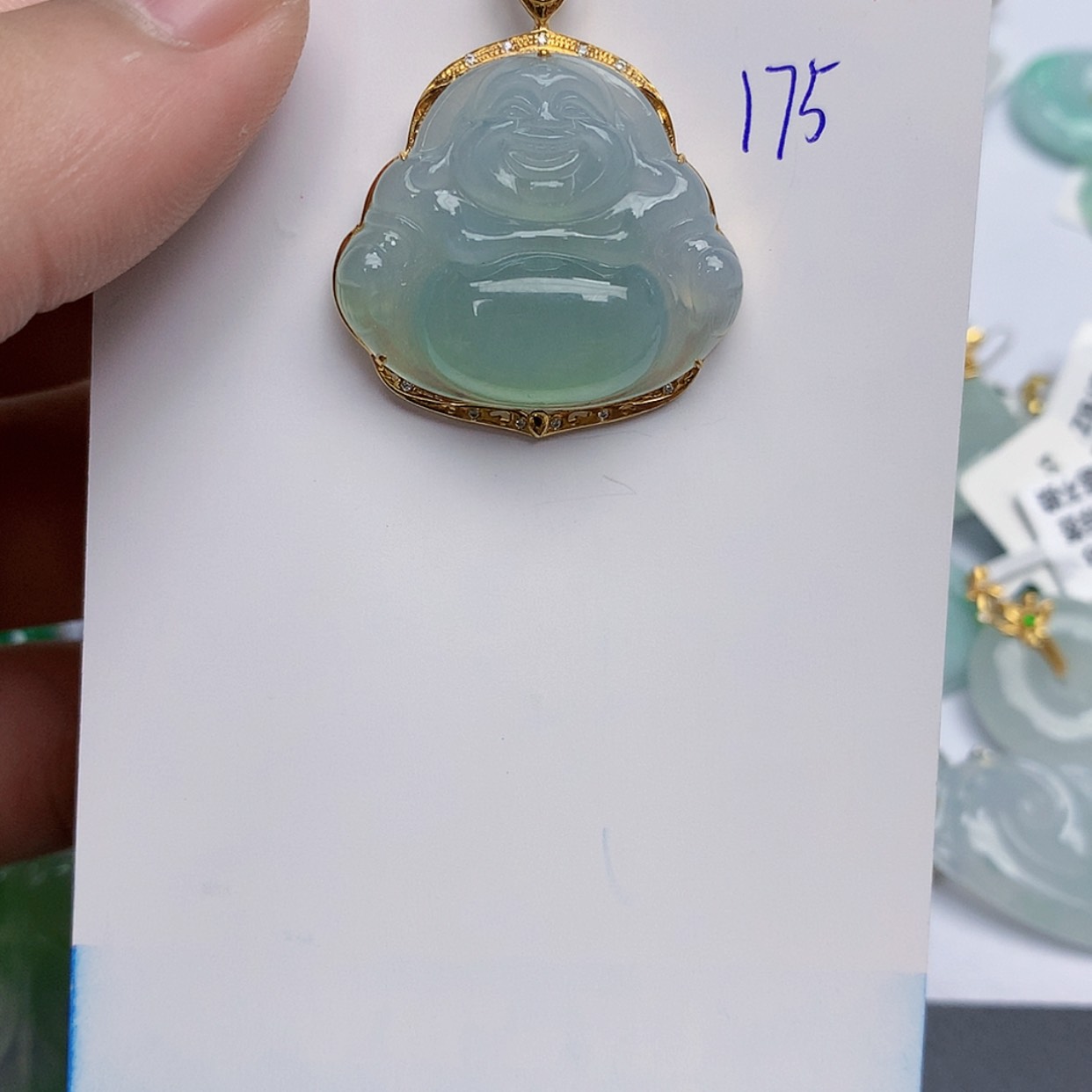 【闪购商品】翡翠颈饰18K金镶嵌33333333