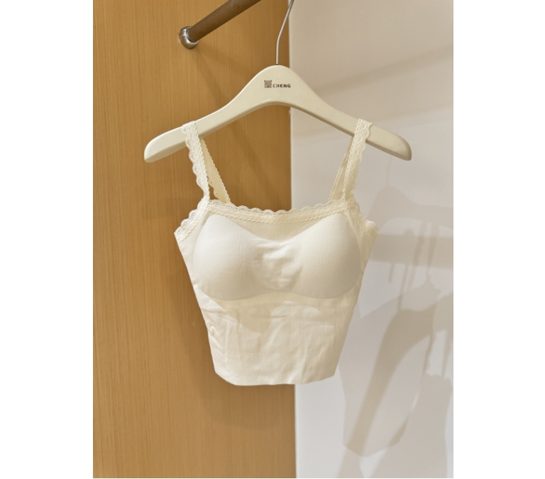 【美背00719】只出不进-夏季新款通勤时尚显瘦纯色蕾丝吊带背心